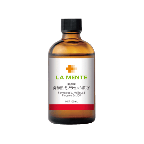 LA MENTE ferments and matures placenta essence, bottled in 100ml, awakening cellular function/root repair.