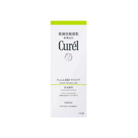 Curel Moisture Care Oil Control Moisturizing Cleansing Foam 150ml, Cleanses Pores/Creates Dense Foam.