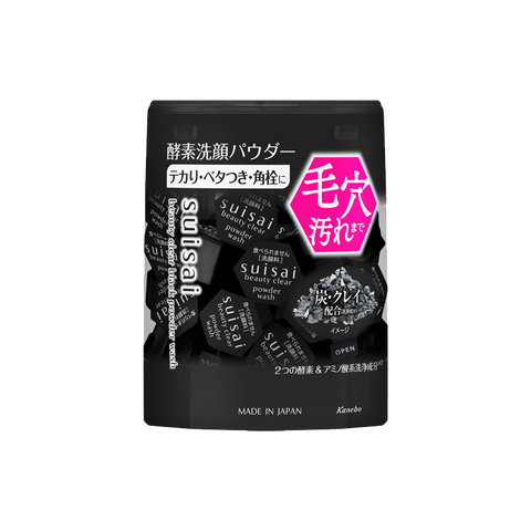 Kanebo suisai Fine Granules Cleansing Powder with Charcoal Enzyme 32pcs for Smooth Skin/Purifying Pores.