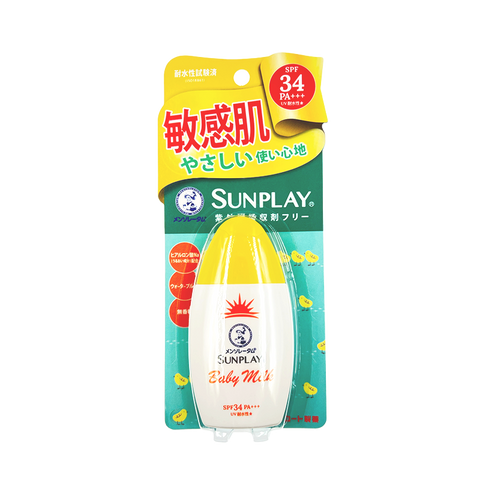 【Latest in 2024】ROHTO Mentholatum Sunplay Super Block Outdoor Physical Sunscreen Lotion for Sensitive Skin 30g