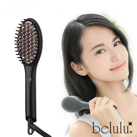 belulu Quick & Easy 3-level Temperature Control Straightening Comb Black KRD9009