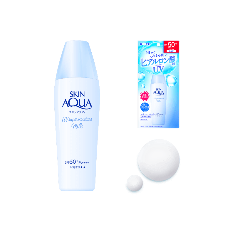 【Latest model in 2024】ROHTO Mentholatum Skin Aqua Super Waterproof Moisturizing Hyaluronic Acid Water Sunscreen Lotion 40ml.