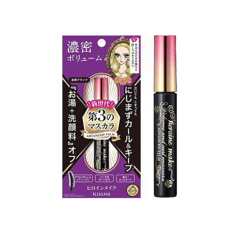 KISS ME #01 Intense Black Heroine Make Volume & Curl Waterproof Mascara 6g