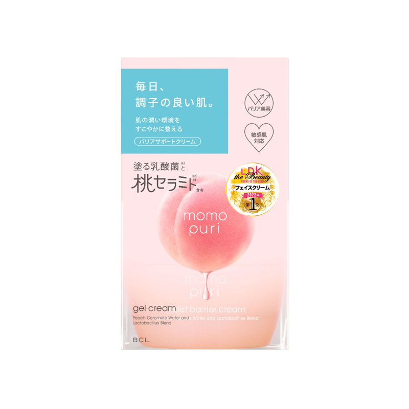 BCL momopuri Peach Essence Lactic Acid Probiotic Moisturizing Face Cream 80g