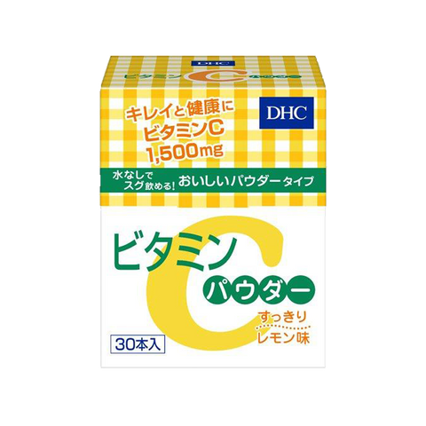 DHC High-Concentration Vitamin C Powder Drink, lemon flavor, boxed 48g with 30 packs of 1.6g each