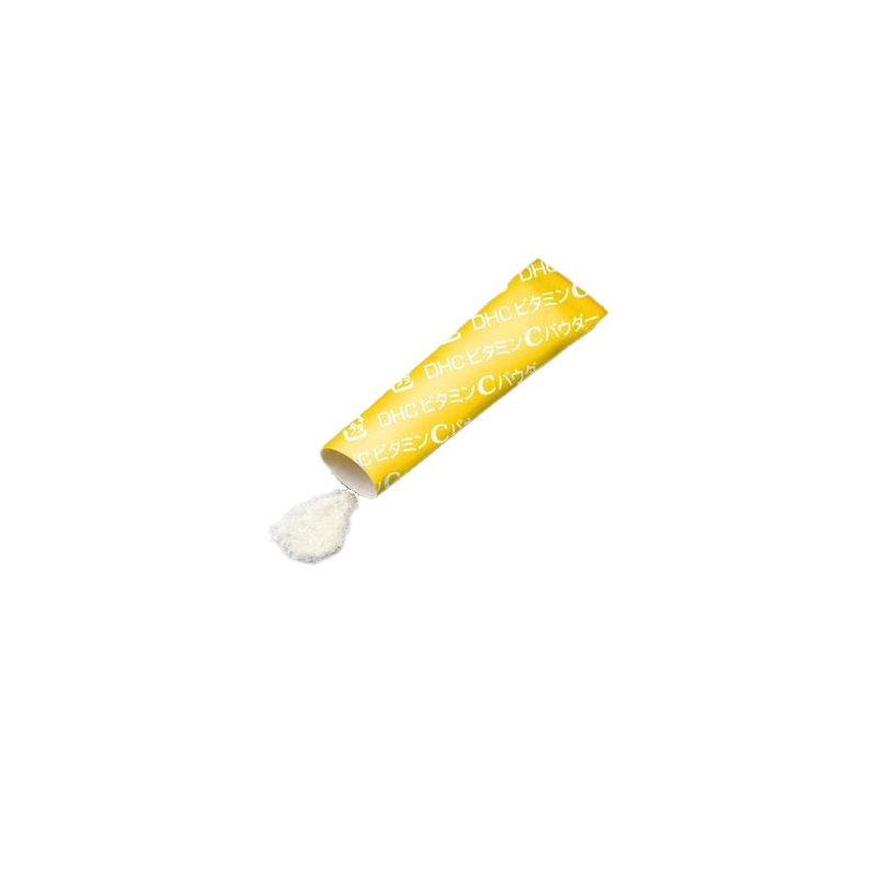 Single 1.6g sachet of DHC Vitamin C Powder Drink, high-concentration lemon flavor, ready to consume without water