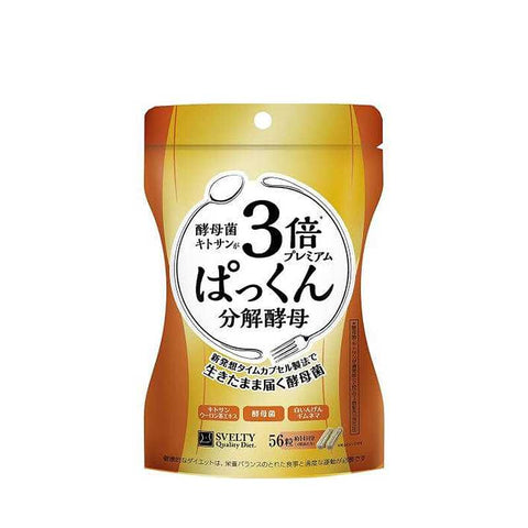 SVELTY Triple Yeast Thermogenic Enzyme 56 Tablets - Packaging with Japanese text indicating Triple Yeast for sugar and lipid control